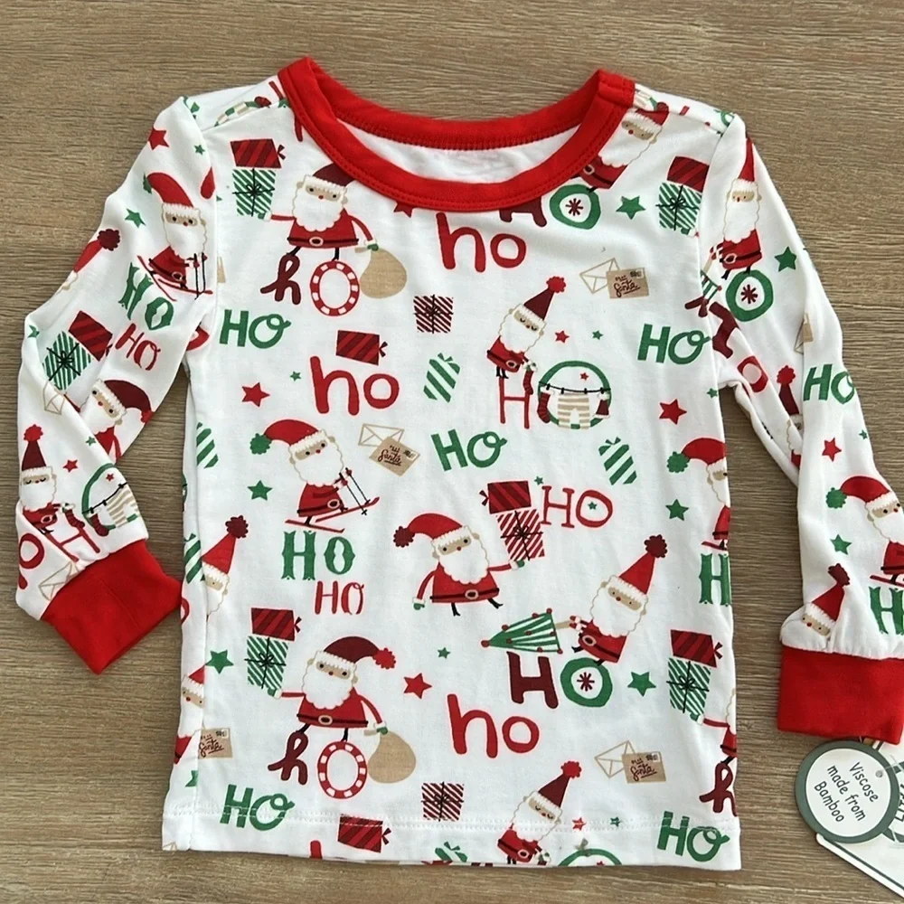 🎄Little Me Baby Boy Bamboo Christmas Ski Pajama Set 12 months